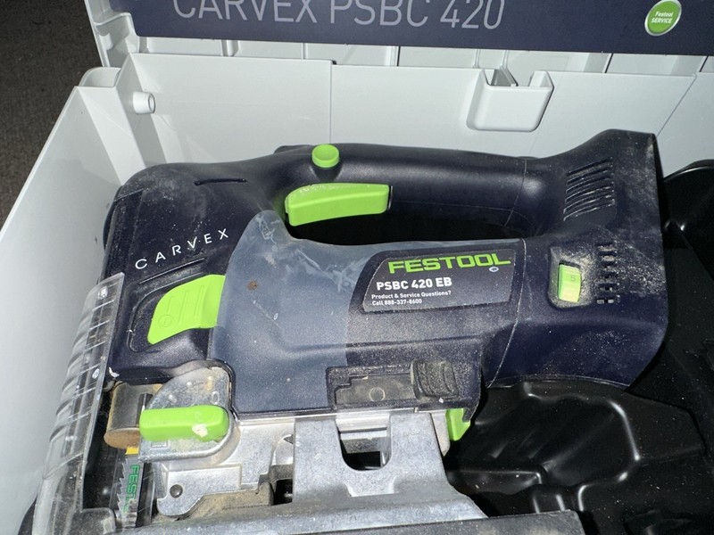Festool Carvex PSBC 420 EB Cordless Jigsaw Kit w/ Systainer Case Black/Green