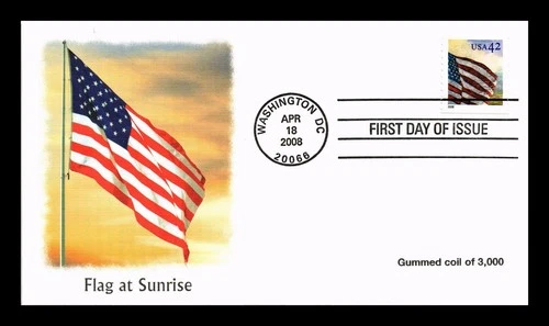 US COVER FLAG AT SUNRISE FIRST DAY ISSUE FLEETWOOD