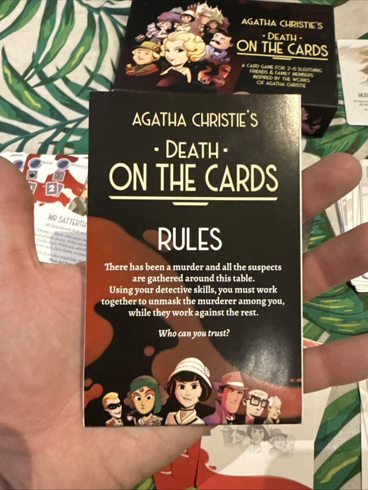 Agatha Christie's Death on the Cards Mystery Family Card Game Halloween Complete - Image 4 of 4