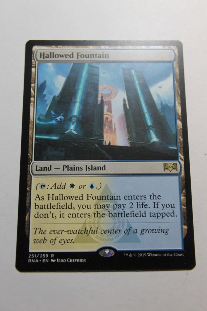 MTG Hallowed Fountain x1- -Ravnica Allegiance-Lightly Played