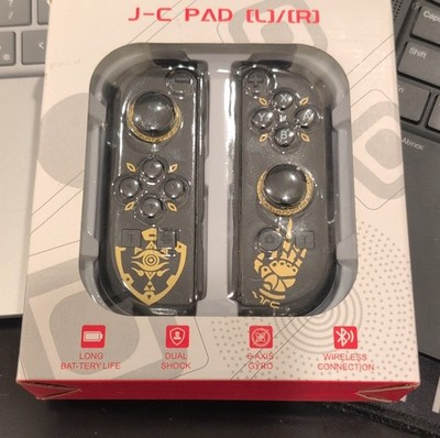 Game Co. J-C PAD (L)/(R) Wireless Controller Nintendo Switch, Dual Shock, Black 