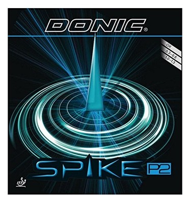 DONIC P2 Table Tennis Spikes Developed in Collaboration Rubber Black OX AL074