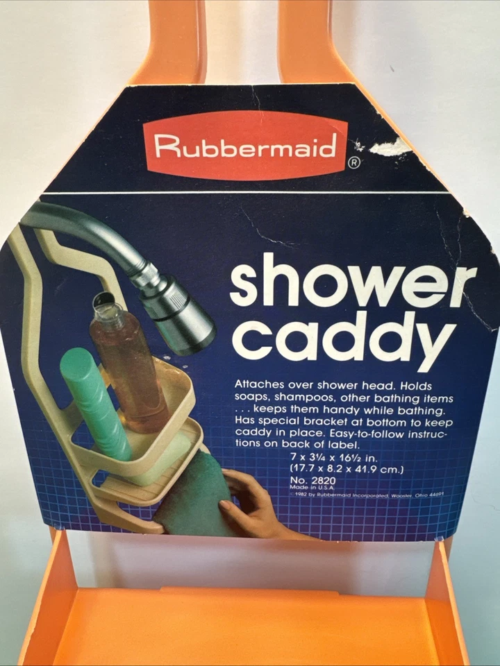Bandeja de jabón Rubbermaid 1982 baño/ducha carrito melón naranja 2820 nuevo de colección Foto 2 de 4
