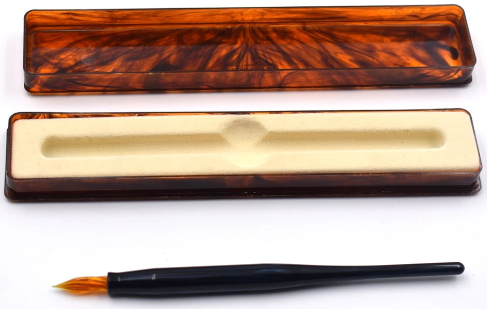 Редкая Винтажная Стеклянная Ручка Visconti Стекло Новый в коробке Жемчужно-синяя ручка Отличное - Изображение 4 из 4