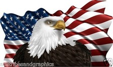 48x80 American Flag Eagle 2 Window Rv Trailer Decal Decals Graphics Wall Art
