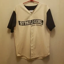 St. Pauli Girl Imported German Beer Ivory And Navy Jersey XL