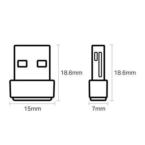 TP-Link Archer T2U Nano **** AC600 Wireless USB Adapter WIFI 600Mbps Mini PC Mac - Picture 2 of 3