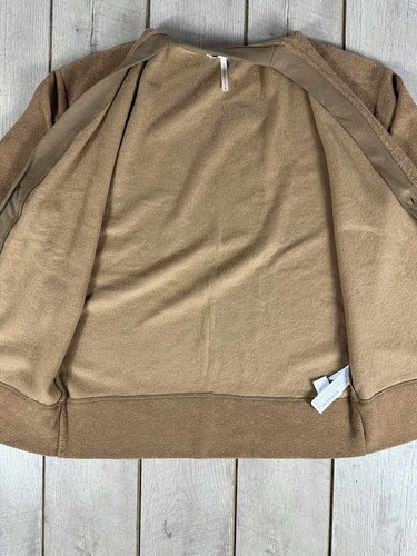 Zara Men The Z Experience Beige Terry Cloth Cardigan Size Large - Picture 5 of 11