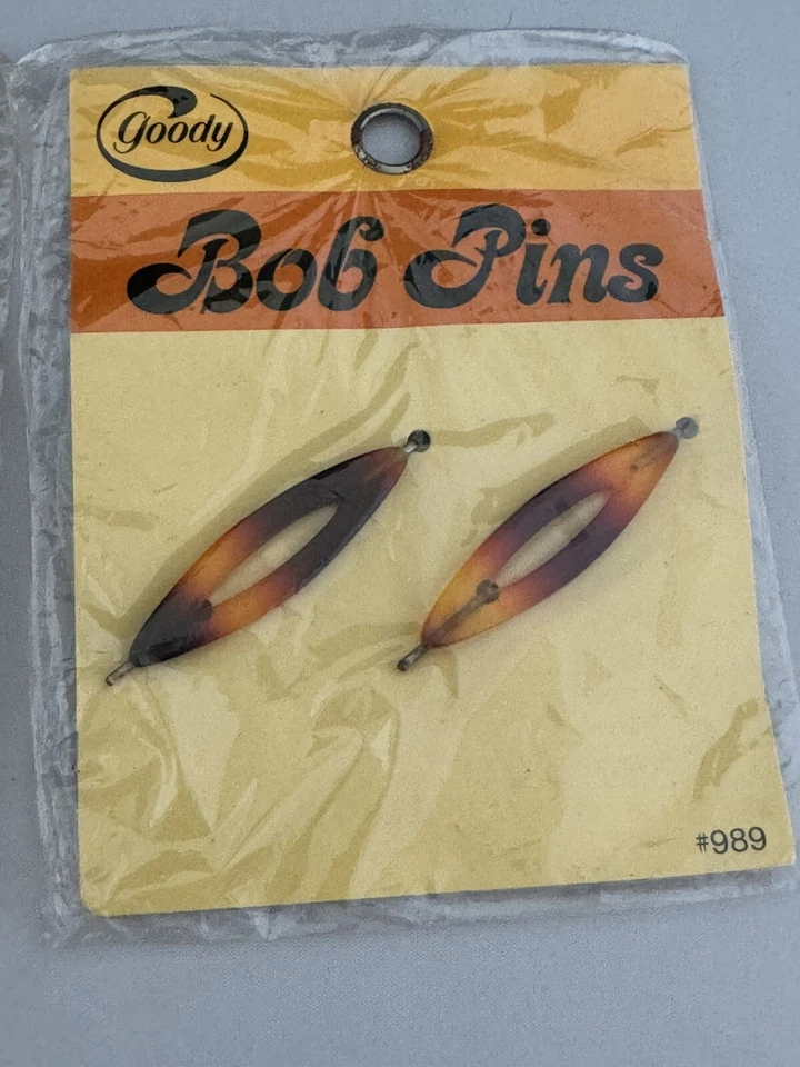 3 Pck’s VTG  Goody Bob Pins Pack Of 2 #989 Hair Accessories New 1975 Bobby USA - Image 4 of 4