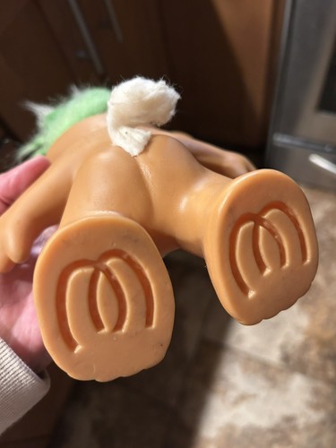 Vintage 1980s Uneeda Wishnik Troll Doll 8” Green Hair  - Picture 5 of 5