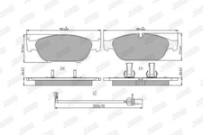 JURID 573381J brake pad set, disc brake for Audi
