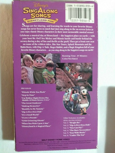 5 VHS Disney Rescuers Down Under Sing Along Goof Troop Goin' Fishin' Mermaid 2 - Picture 11 of 11