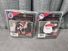 VTG Mill Hill Beaded Holly Santa H50 Cross Stitch Candy Cane Penguin H49 Lot