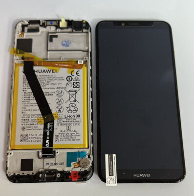ORIGINAL HUAWEI Y6 Prime 2018 LCD Bildschirm Display Rahmen inkl Akku NEU-Original