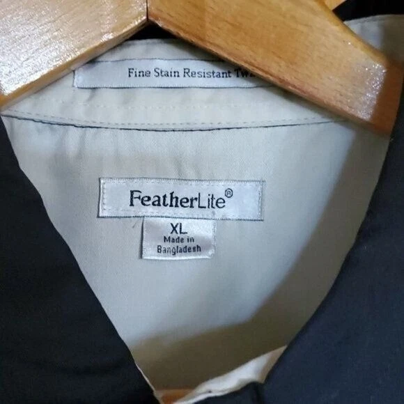 Featherlite Fine Stain Resistant Twill Dupont Teflon Button Down Sz XL Shirt - Image 3 of 4