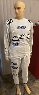 GRMY Arch Rival Long Sleeve Sweat Track Suit Gray XXL 2XL NWT Embroidered $180