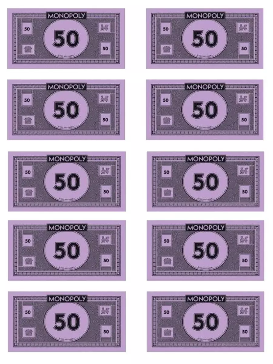 Monopoly Money Printouts Monopoly Money Printouts
