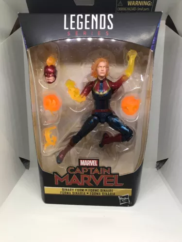 "Figura exclusiva de 6"" Capitana Marvel Legends Capitana Marvel Poder nueva"