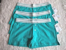 3 Pack Womens Sz S Cotton Boxer Shorts BoyShorts Yoga Fitness Gym NEW Green
