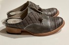 Freebird Womens Malena Western Gray Leather Stacked Block Heel Slip On Mules 7 — photo 7