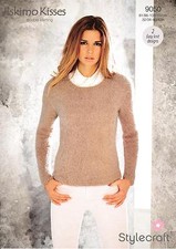 Stylecraft 9050 Knitting Pattern Ladies Sweaters in Eskimo Kisses