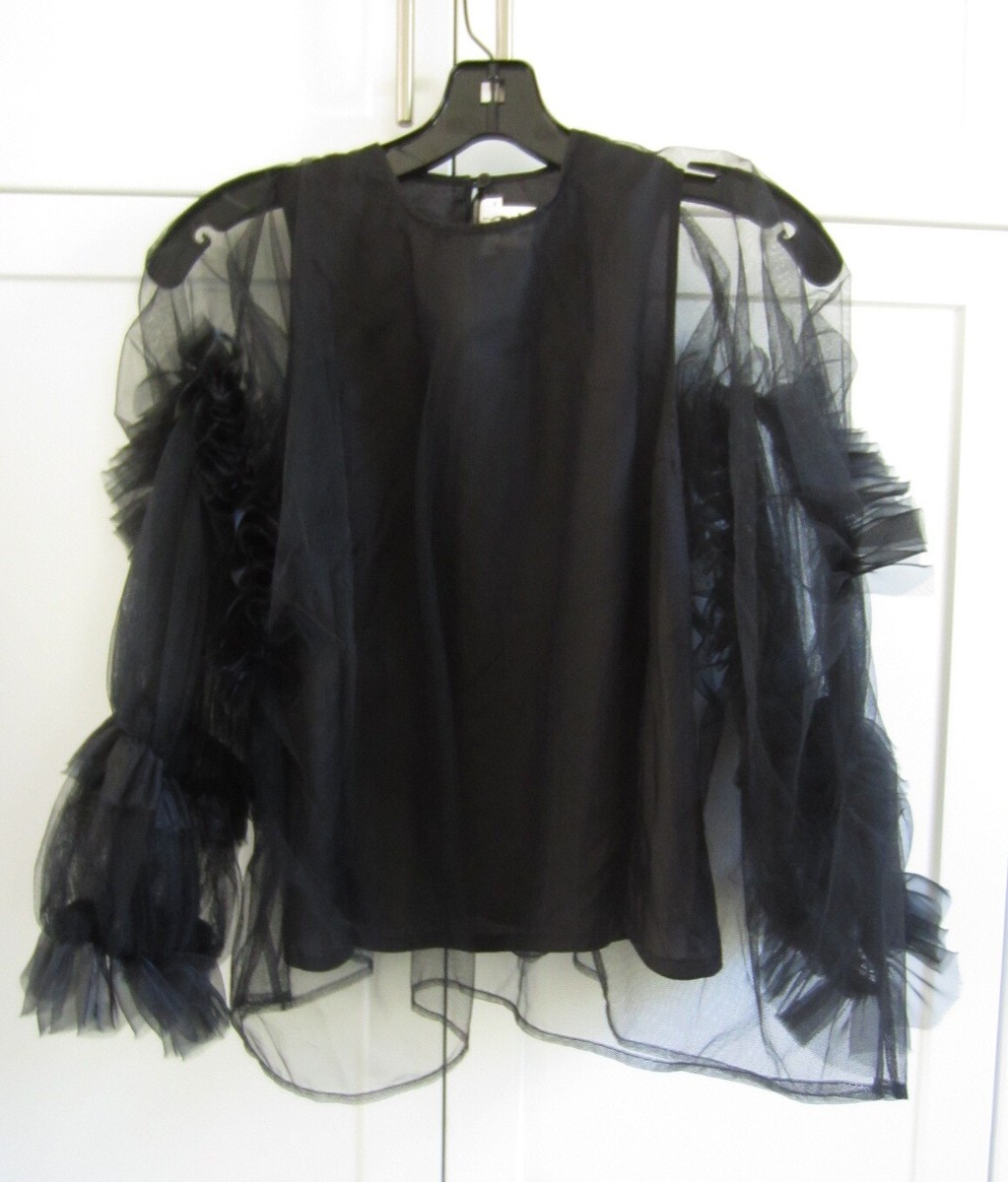 エピヌ epine all tulle frill blouse black epine エピヌ all tulle frill blouse black - メルカリ