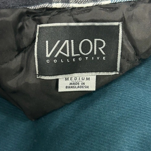 NWT Valor Collective Light Green Lime Mint Calvary Twill Flannel Size Medium M image 3