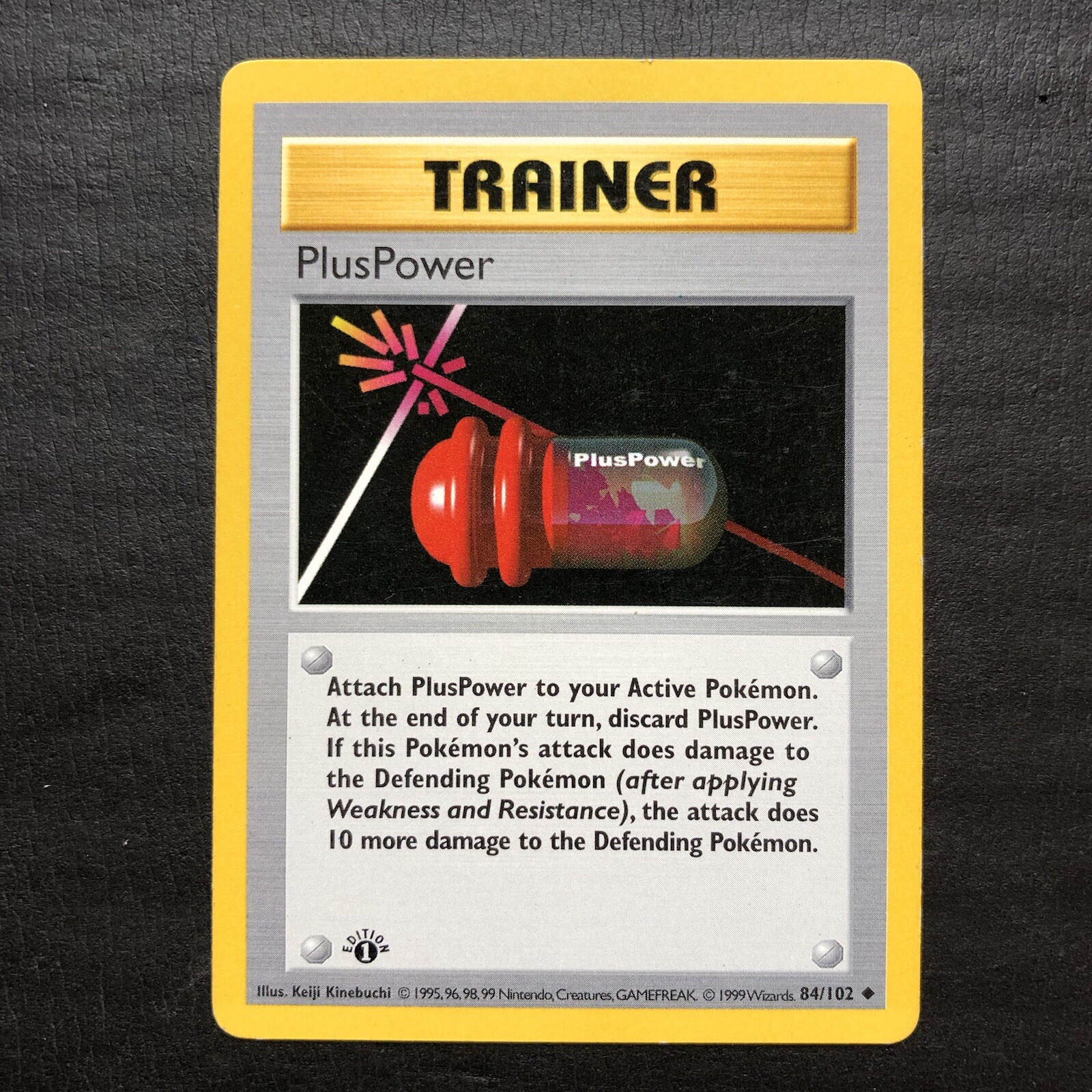 PlusPower 84/102 1999 Pokemon Base Set 1st Edition Shadowless MP Set Break