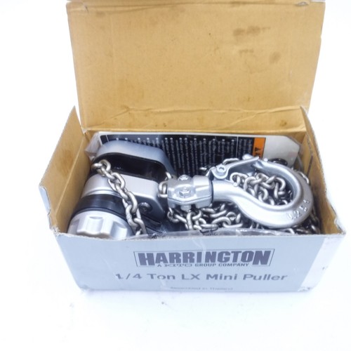 Harrington Mini Lever Chain Hoist, 500lb, 15' Lift, LX00315, 1/4 Ton