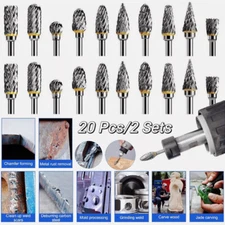 2 Set Cutting Carving Burrs Dremel Tools -1/8" Tungsten Carbide Rotary Burr Bit