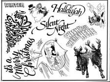 Unmounted Rubber Stamp Plate, Unmounted/Uncut Pink Rubber Stamps