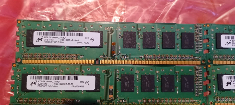 Lot 8x 2GB MICRON PC3-10600U MT8JTF25664AZ-1G4D1 DDR3 ECC SERVER RAM TOTAL 16GB - Image 2 of 4