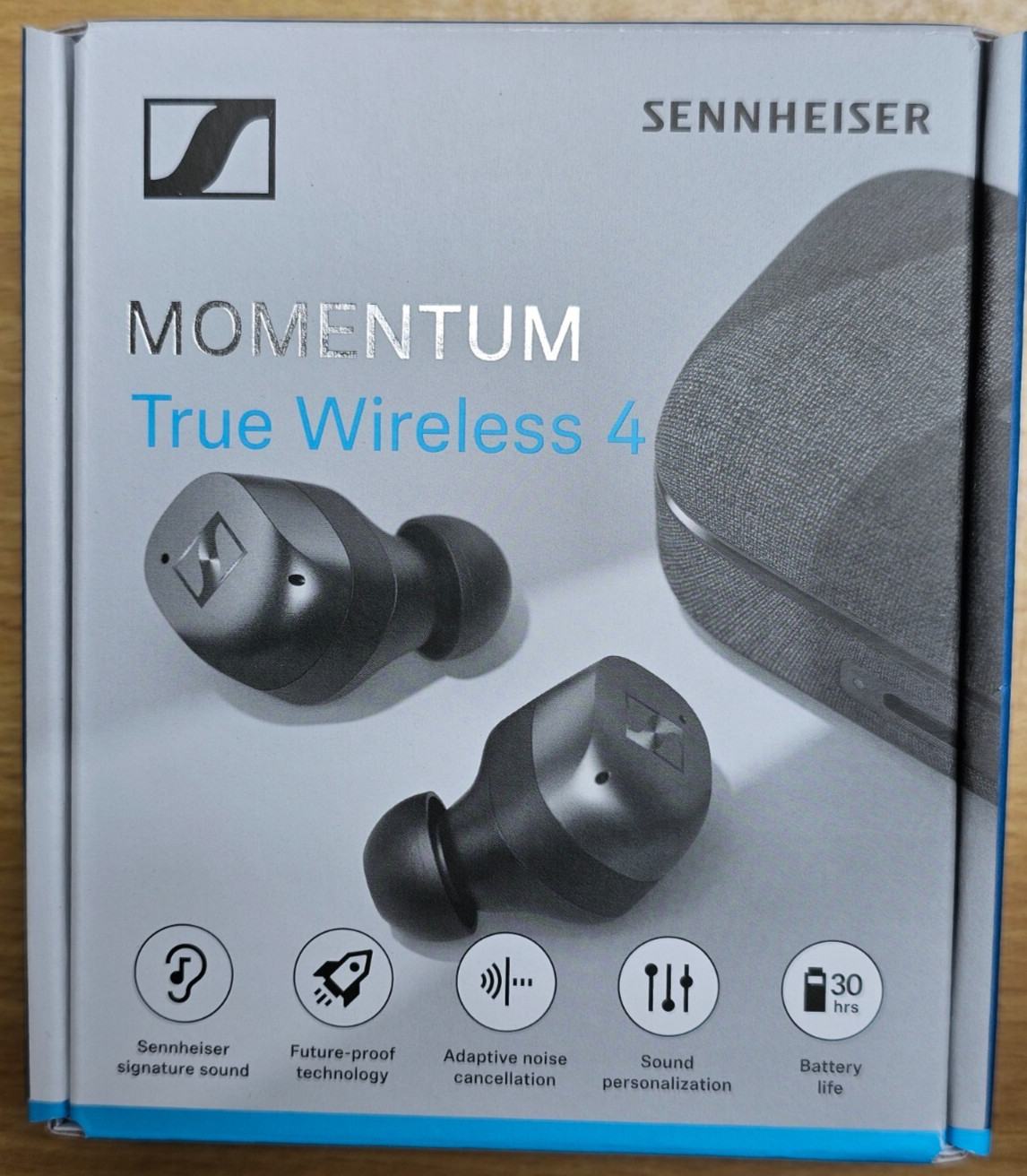 NEW Sennheiser MOMENTUM True Wireless 4 Noise-Cancelling Earbuds Black (700365)