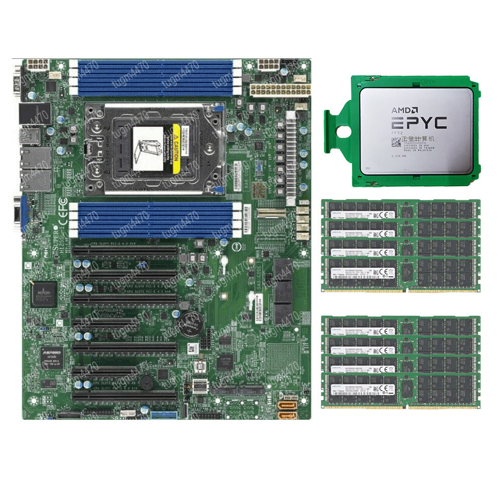 AMD EPYC 7F52 CPU + Supermicro H12SSL-i + 2133P RAM multiple