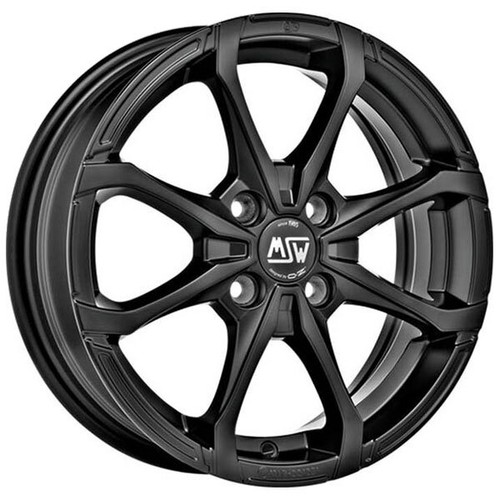 Jantes MSW 80-4 7x17 4x100 Noir Brillant, Déport 42, Pour Opel Calibra, Neuves Sous Emballage
