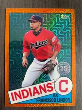 2020 Topps Silver Pack Francisco Lindor #85C-12 1985 Orange Mojo Refractor /25