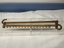 19th Century SOLID BRASS Forged Lighting / Cooking Trammel SAWTOOTH Antique NICE