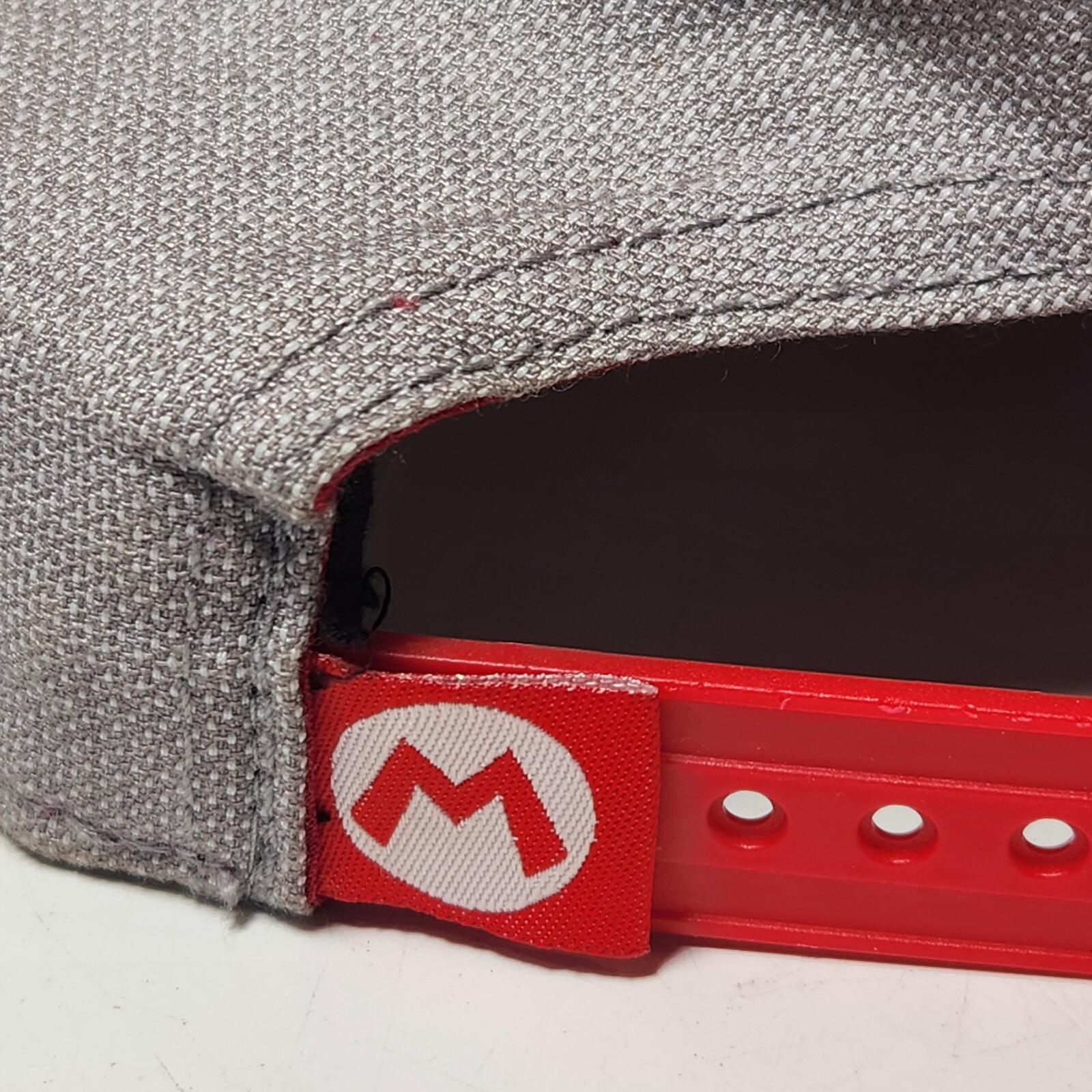 Nintendo Super Mario Patch Snapback Hat 2019 Gray… - image 8