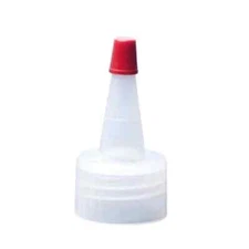 24-410 Natural Dispensing Yorker Spout No Hole Red Tip Caps