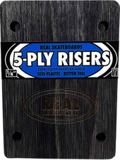 REAL Wooden 5 Ply Skateboard Truck Riser Pads 1/4" Thunder Set Of 2