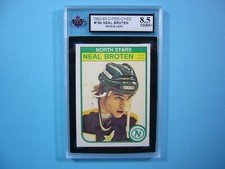 1982/83 O-PEE-CHEE NHL HOCKEY CARD #164 NEAL BROTEN ROOKIE KSA 8.5 NM/MINT+ OPC
