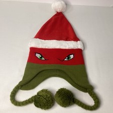 Child  s Christmas Teenage Ninja Turtle Christmas Cap White Green 2016
