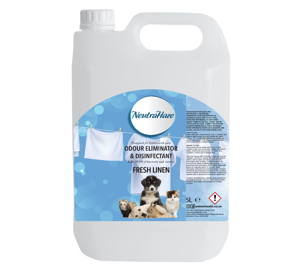 5L NeutraHaze Pet Odour Eliminator Disinfectant Pet Safe, Kennels