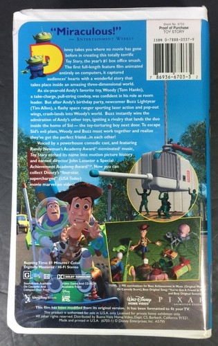 Toy Story (VHS, 1996) Tom Hanks, Tim Allen - Bild 2 von 4