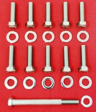 PONTIAC INTAKE MANIFOLD BOLTS KIT 326 350 389 400 421 428 455 GTO STAINLESS HEX