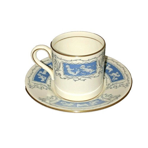 英国COALPORT　C&S c1920 Antique Saucer Only Coalport #4891 Blue Chintz Ivy Maple
