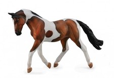 Pinto Skewbald Bay Mare Horse Toy Model Figure by CollectA 88691 Brand New