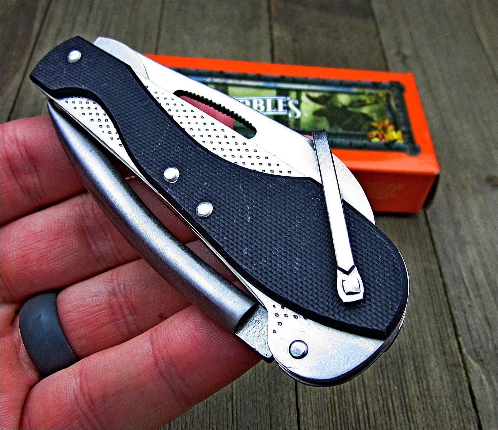 Marble's Black G10 Marlin Spike Folding Pocket Sailors Navy Knife with Bail NEW eBay