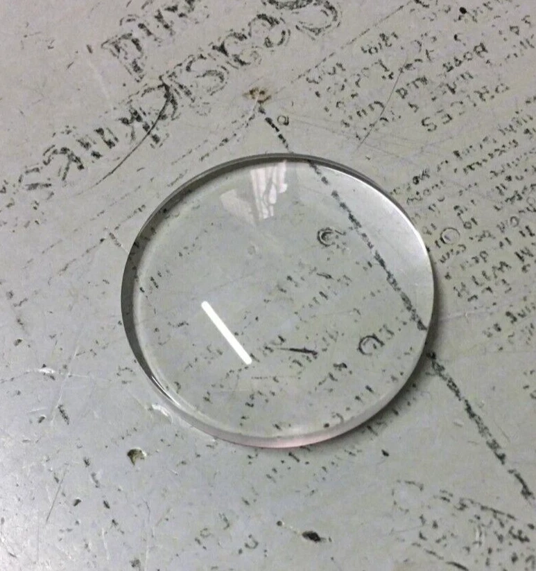 X5 Vetri Orologi Bombato Cristallo Minerale Fondo Piatto Spessore 5mm Diam. 25mm - Immagine 3 di 4