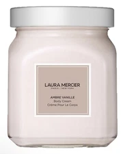 Laura Mercier Ambre Vanille Soufflé Body Cream 12oz 340g New Boxed & Jumbo